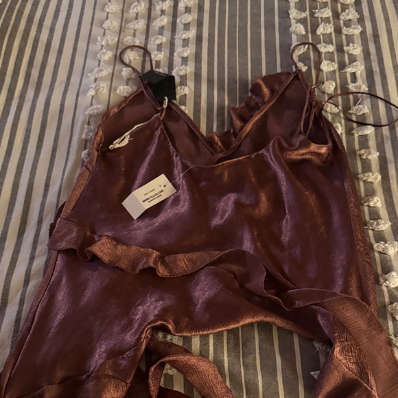 Brown Ruffled Bikini Top - Picture 3 of 3